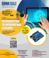 Workshop cum hands-on on "Introduction to Arduino and sensors" 2023 Workshop Poster